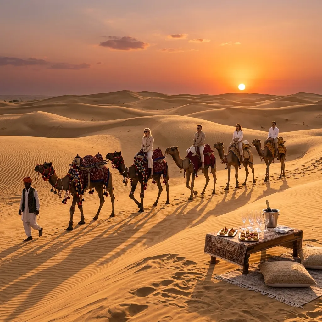 Camel Safari in Sam Sand Dunes