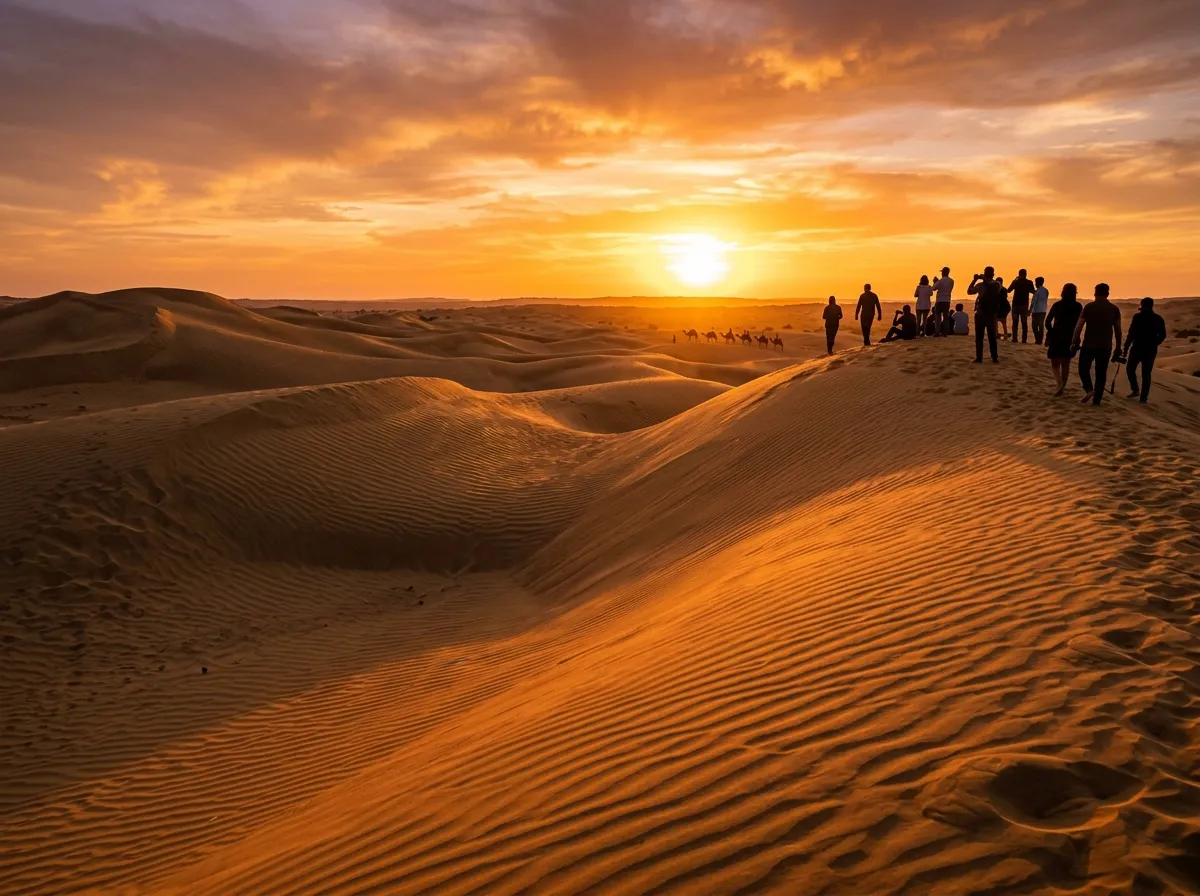 Golden Hour Sunset Dunes Jaisalmer